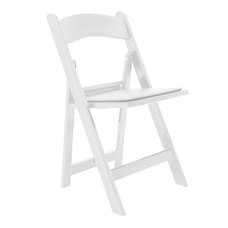 White Padded Folding Chairs