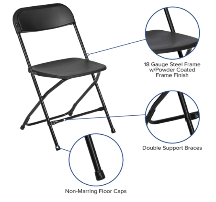 Black Folding Chairs